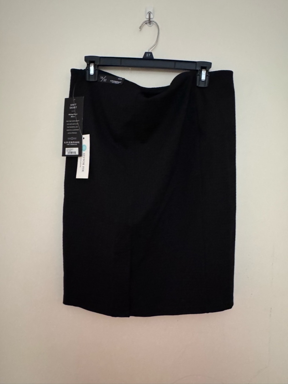 Liverpool Black Knit Pencil Skirt